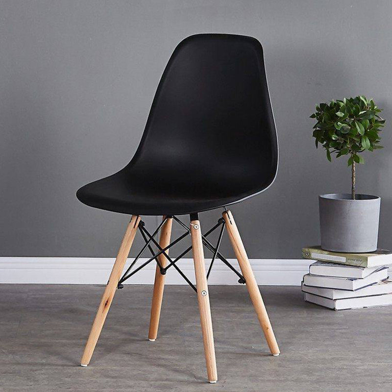 Wood Scandinavian Kitchen Dining Room Side Chair Solid Back Chair Black 1 Piece Clearhalo ' kitchen&dining_furn' 'Dining Chairs' 'Dining Tables & Seating' 'dining_chair' 'Furniture' 'furniture_dining_chair' 'Kitchen & Dining Furniture' 'kitchen' 4502680