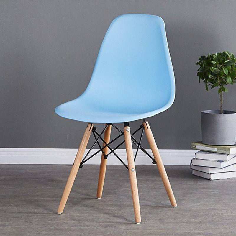 Wood Scandinavian Kitchen Dining Room Side Chair Solid Back Chair Blue 1 Piece Clearhalo ' kitchen&dining_furn' 'Dining Chairs' 'Dining Tables & Seating' 'dining_chair' 'Furniture' 'furniture_dining_chair' 'Kitchen & Dining Furniture' 'kitchen' 4502682