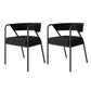 Glam Velvet Dining Room Chairs Metal Dining Side Arm Chair for Restaurant Use Black 2 Piece Set Clearhalo ' kitchen&dining_furn' 'Dining Chairs' 'Dining Tables & Seating' 'dining_chair' 'furn' 'furn_dining_chair' 'Furniture' 'furniture_dining_chair' 'Kitchen & Dining Furniture' 'kitchen' 4502702