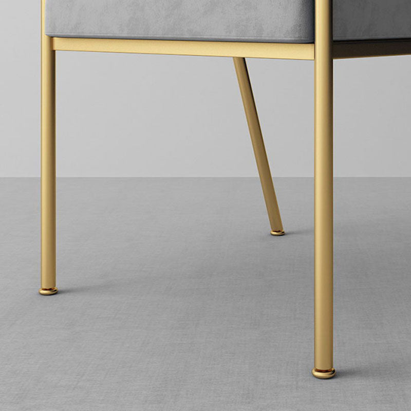 Glam Velvet Dining Room Chairs Metal Dining Side Arm Chair for Restaurant Use Clearhalo ' kitchen&dining_furn' 'Dining Chairs' 'Dining Tables & Seating' 'dining_chair' 'furn' 'furn_dining_chair' 'Furniture' 'furniture_dining_chair' 'Kitchen & Dining Furniture' 'kitchen' 4502704