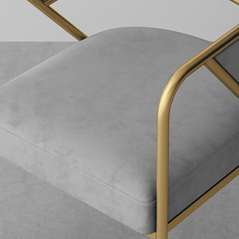 Glam Velvet Dining Room Chairs Metal Dining Side Arm Chair for Restaurant Use Clearhalo ' kitchen&dining_furn' 'Dining Chairs' 'Dining Tables & Seating' 'dining_chair' 'furn' 'furn_dining_chair' 'Furniture' 'furniture_dining_chair' 'Kitchen & Dining Furniture' 'kitchen' 4502707