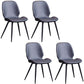 Minimalist Design Armless Solid Back Chairs Microfiber Leather Dining Side Chair Dark Blue 4 Piece Set Clearhalo ' kitchen&dining_furn' 'Dining Chairs' 'Dining Tables & Seating' 'dining_chair' 'furn' 'furn_dining_chair' 'Furniture' 'furniture_dining_chair' 'Kitchen & Dining Furniture' 'kitchen' 4502725