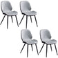 Minimalist Design Armless Solid Back Chairs Microfiber Leather Dining Side Chair Navy-White 4 Piece Set Clearhalo ' kitchen&dining_furn' 'Dining Chairs' 'Dining Tables & Seating' 'dining_chair' 'furn' 'furn_dining_chair' 'Furniture' 'furniture_dining_chair' 'Kitchen & Dining Furniture' 'kitchen' 4502734