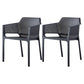 Scandinavian Plastic Kitchen Dining Room Armchair Solid Back Chair Black Set of 2 Clearhalo ' kitchen&dining_furn' 'Dining Chairs' 'Dining Tables & Seating' 'dining_chair' 'Furniture' 'furniture_dining_chair' 'Kitchen & Dining Furniture' 'kitchen' 4502739