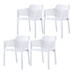 Scandinavian Plastic Kitchen Dining Room Armchair Solid Back Chair White Set of 4 Clearhalo ' kitchen&dining_furn' 'Dining Chairs' 'Dining Tables & Seating' 'dining_chair' 'Furniture' 'furniture_dining_chair' 'Kitchen & Dining Furniture' 'kitchen' 4502746