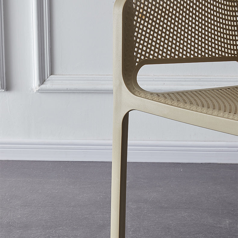 Scandinavian Plastic Kitchen Dining Room Armchair Solid Back Chair Clearhalo ' kitchen&dining_furn' 'Dining Chairs' 'Dining Tables & Seating' 'dining_chair' 'Furniture' 'furniture_dining_chair' 'Kitchen & Dining Furniture' 'kitchen' 4502751