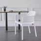 Scandinavian Plastic Kitchen Dining Room Armchair Solid Back Chair Clearhalo ' kitchen&dining_furn' 'Dining Chairs' 'Dining Tables & Seating' 'dining_chair' 'Furniture' 'furniture_dining_chair' 'Kitchen & Dining Furniture' 'kitchen' 4502759