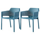 Scandinavian Plastic Kitchen Dining Room Armchair Solid Back Chair Peacock Blue Set of 2 Clearhalo ' kitchen&dining_furn' 'Dining Chairs' 'Dining Tables & Seating' 'dining_chair' 'Furniture' 'furniture_dining_chair' 'Kitchen & Dining Furniture' 'kitchen' 4502764