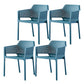 Scandinavian Plastic Kitchen Dining Room Armchair Solid Back Chair Peacock Blue Set of 4 Clearhalo ' kitchen&dining_furn' 'Dining Chairs' 'Dining Tables & Seating' 'dining_chair' 'Furniture' 'furniture_dining_chair' 'Kitchen & Dining Furniture' 'kitchen' 4502765