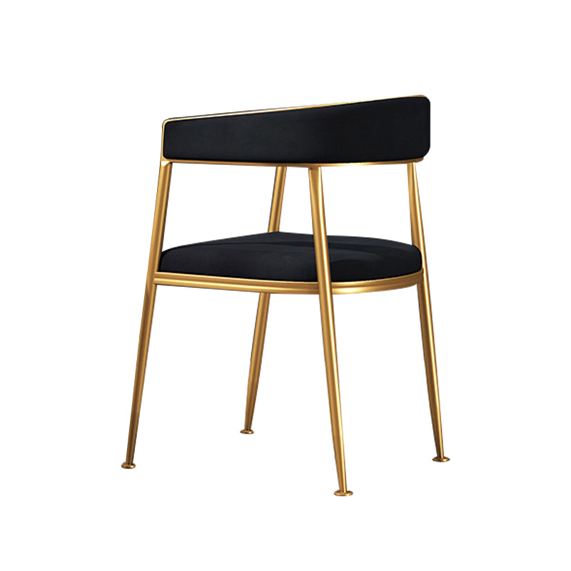 Glam Metal Armless Dining Chair Open Back Dining Side Chair for Home Use Black 1 Piece Clearhalo ' kitchen&dining_furn' 'Dining Chairs' 'Dining Tables & Seating' 'dining_chair' 'furn' 'furn_dining_chair' 'Furniture' 'furniture_dining_chair' 'Kitchen & Dining Furniture' 'kitchen' 4502771