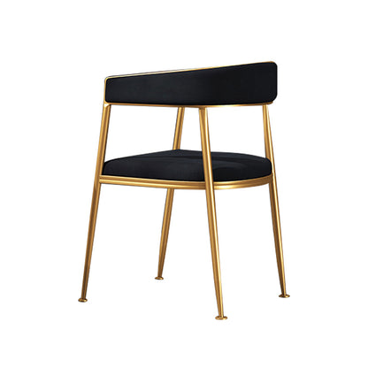 Glam Metal Armless Dining Chair Open Back Dining Side Chair for Home Use Black 1 Piece Clearhalo ' kitchen&dining_furn' 'Dining Chairs' 'Dining Tables & Seating' 'dining_chair' 'furn' 'furn_dining_chair' 'Furniture' 'furniture_dining_chair' 'Kitchen & Dining Furniture' 'kitchen' 4502771