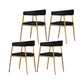Glam Metal Armless Dining Chair Open Back Dining Side Chair for Home Use Black 4 Piece Set Clearhalo ' kitchen&dining_furn' 'Dining Chairs' 'Dining Tables & Seating' 'dining_chair' 'furn' 'furn_dining_chair' 'Furniture' 'furniture_dining_chair' 'Kitchen & Dining Furniture' 'kitchen' 4502775