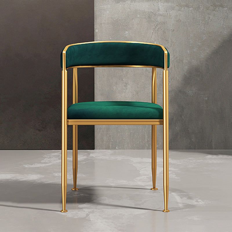 Glam Metal Armless Dining Chair Open Back Dining Side Chair for Home Use Clearhalo ' kitchen&dining_furn' 'Dining Chairs' 'Dining Tables & Seating' 'dining_chair' 'furn' 'furn_dining_chair' 'Furniture' 'furniture_dining_chair' 'Kitchen & Dining Furniture' 'kitchen' 4502777