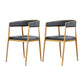 Glam Metal Armless Dining Chair Open Back Dining Side Chair for Home Use Dark Gray 2 Piece Set Clearhalo ' kitchen&dining_furn' 'Dining Chairs' 'Dining Tables & Seating' 'dining_chair' 'furn' 'furn_dining_chair' 'Furniture' 'furniture_dining_chair' 'Kitchen & Dining Furniture' 'kitchen' 4502778