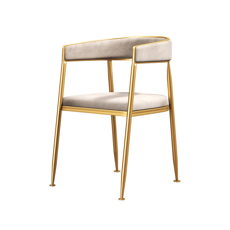 Glam Metal Armless Dining Chair Open Back Dining Side Chair for Home Use Clearhalo ' kitchen&dining_furn' 'Dining Chairs' 'Dining Tables & Seating' 'dining_chair' 'furn' 'furn_dining_chair' 'Furniture' 'furniture_dining_chair' 'Kitchen & Dining Furniture' 'kitchen' 4502779