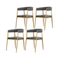 Glam Metal Armless Dining Chair Open Back Dining Side Chair for Home Use Dark Gray 4 Piece Set Clearhalo ' kitchen&dining_furn' 'Dining Chairs' 'Dining Tables & Seating' 'dining_chair' 'furn' 'furn_dining_chair' 'Furniture' 'furniture_dining_chair' 'Kitchen & Dining Furniture' 'kitchen' 4502780