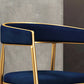 Glam Metal Armless Dining Chair Open Back Dining Side Chair for Home Use Clearhalo ' kitchen&dining_furn' 'Dining Chairs' 'Dining Tables & Seating' 'dining_chair' 'furn' 'furn_dining_chair' 'Furniture' 'furniture_dining_chair' 'Kitchen & Dining Furniture' 'kitchen' 4502783