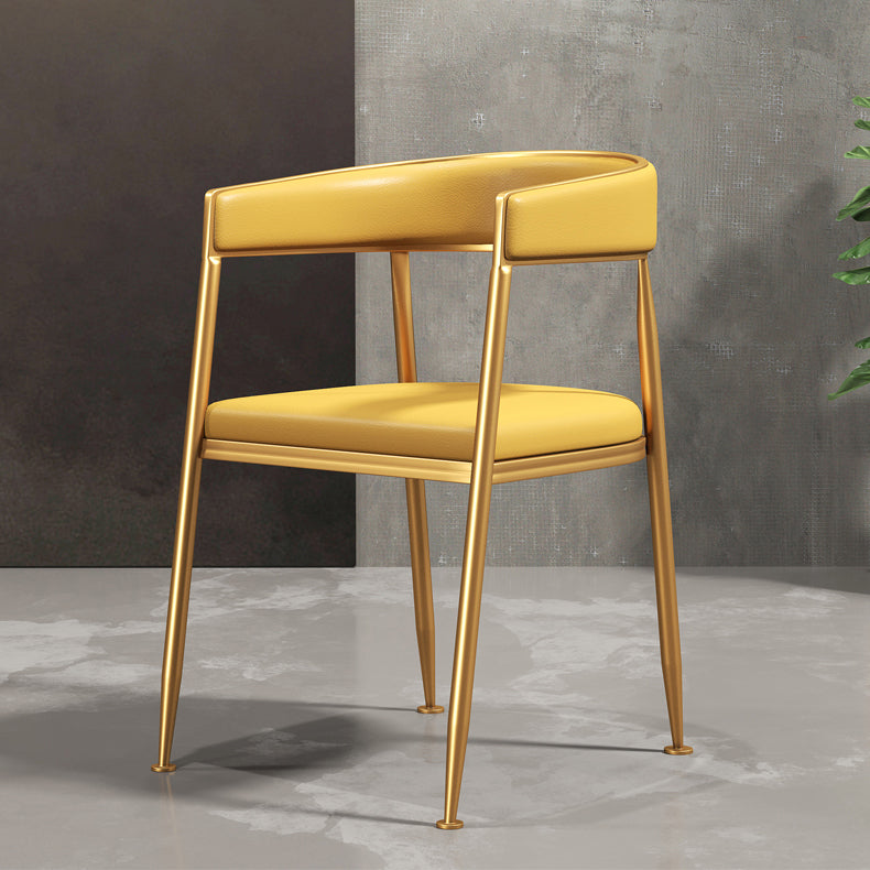 Glam Metal Armless Dining Chair Open Back Dining Side Chair for Home Use Clearhalo ' kitchen&dining_furn' 'Dining Chairs' 'Dining Tables & Seating' 'dining_chair' 'furn' 'furn_dining_chair' 'Furniture' 'furniture_dining_chair' 'Kitchen & Dining Furniture' 'kitchen' 4502784