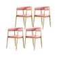 Glam Metal Armless Dining Chair Open Back Dining Side Chair for Home Use Pink 4 Piece Set Clearhalo ' kitchen&dining_furn' 'Dining Chairs' 'Dining Tables & Seating' 'dining_chair' 'furn' 'furn_dining_chair' 'Furniture' 'furniture_dining_chair' 'Kitchen & Dining Furniture' 'kitchen' 4502787