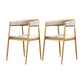 Glam Metal Armless Dining Chair Open Back Dining Side Chair for Home Use Off-White 2 Piece Set Clearhalo ' kitchen&dining_furn' 'Dining Chairs' 'Dining Tables & Seating' 'dining_chair' 'furn' 'furn_dining_chair' 'Furniture' 'furniture_dining_chair' 'Kitchen & Dining Furniture' 'kitchen' 4502795