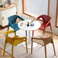 Modern Coffee Shop Plastic Arm Chair Matte Finish Solid Back Dining Chair Clearhalo ' kitchen&dining_furn' 'Dining Chairs' 'Dining Tables & Seating' 'dining_chair' 'furn' 'furn_dining_chair' 'Furniture' 'furniture_dining_chair' 'Kitchen & Dining Furniture' 'kitchen' 4502801