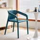 Modern Coffee Shop Plastic Arm Chair Matte Finish Solid Back Dining Chair Clearhalo ' kitchen&dining_furn' 'Dining Chairs' 'Dining Tables & Seating' 'dining_chair' 'furn' 'furn_dining_chair' 'Furniture' 'furniture_dining_chair' 'Kitchen & Dining Furniture' 'kitchen' 4502803