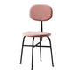 Contemporary Style Dining Chair Dining Armless Side Chair with Metal Legs Pink 1 Piece Black Clearhalo ' kitchen&dining_furn' 'Dining Chairs' 'Dining Tables & Seating' 'dining_chair' 'furn' 'furn_dining_chair' 'Furniture' 'furniture_dining_chair' 'Kitchen & Dining Furniture' 'kitchen' 4502832