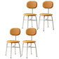 Contemporary Style Dining Chair Dining Armless Side Chair with Metal Legs Light Brown 4 Piece Set White Clearhalo ' kitchen&dining_furn' 'Dining Chairs' 'Dining Tables & Seating' 'dining_chair' 'furn' 'furn_dining_chair' 'Furniture' 'furniture_dining_chair' 'Kitchen & Dining Furniture' 'kitchen' 4502847