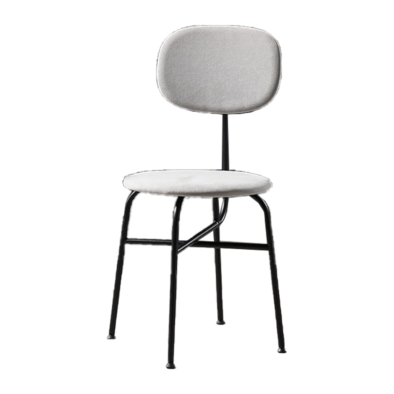 Contemporary Style Dining Chair Dining Armless Side Chair with Metal Legs Grey 1 Piece Black Clearhalo ' kitchen&dining_furn' 'Dining Chairs' 'Dining Tables & Seating' 'dining_chair' 'furn' 'furn_dining_chair' 'Furniture' 'furniture_dining_chair' 'Kitchen & Dining Furniture' 'kitchen' 4502848
