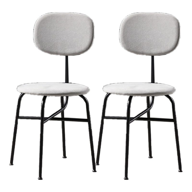 Contemporary Style Dining Chair Dining Armless Side Chair with Metal Legs Grey 2 Piece Set Black Clearhalo ' kitchen&dining_furn' 'Dining Chairs' 'Dining Tables & Seating' 'dining_chair' 'furn' 'furn_dining_chair' 'Furniture' 'furniture_dining_chair' 'Kitchen & Dining Furniture' 'kitchen' 4502849