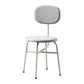 Contemporary Style Dining Chair Dining Armless Side Chair with Metal Legs Grey 1 Piece White Clearhalo ' kitchen&dining_furn' 'Dining Chairs' 'Dining Tables & Seating' 'dining_chair' 'furn' 'furn_dining_chair' 'Furniture' 'furniture_dining_chair' 'Kitchen & Dining Furniture' 'kitchen' 4502851