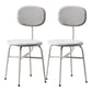 Contemporary Style Dining Chair Dining Armless Side Chair with Metal Legs Grey 2 Piece Set White Clearhalo ' kitchen&dining_furn' 'Dining Chairs' 'Dining Tables & Seating' 'dining_chair' 'furn' 'furn_dining_chair' 'Furniture' 'furniture_dining_chair' 'Kitchen & Dining Furniture' 'kitchen' 4502852