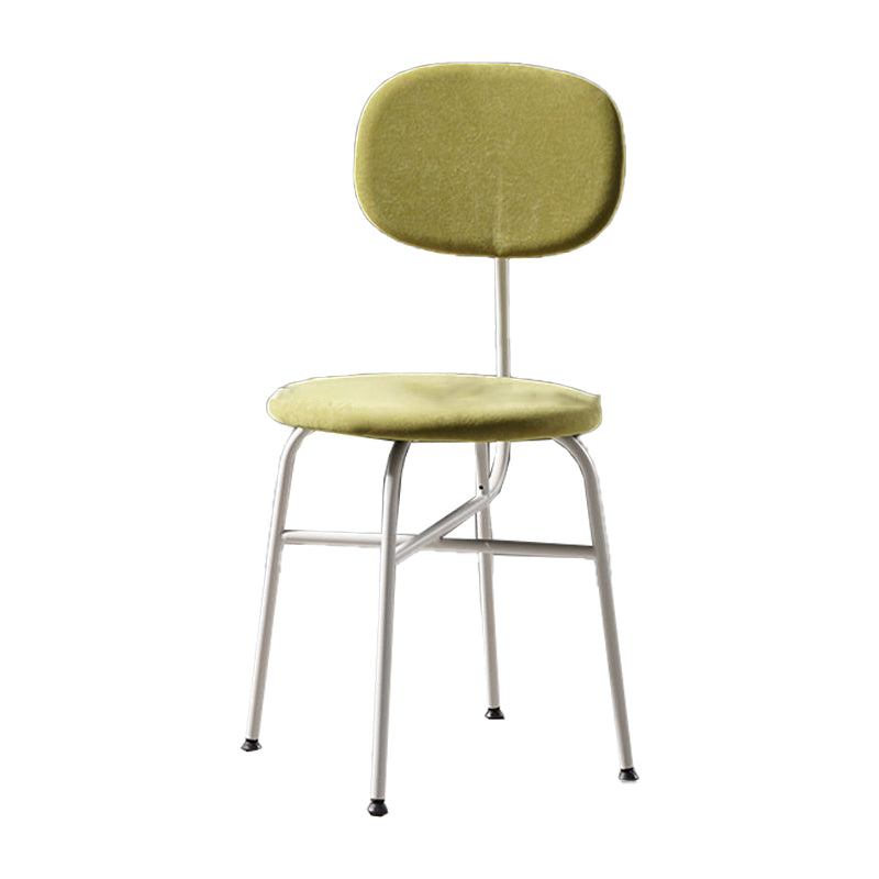 Contemporary Style Dining Chair Dining Armless Side Chair with Metal Legs Green 1 Piece White Clearhalo ' kitchen&dining_furn' 'Dining Chairs' 'Dining Tables & Seating' 'dining_chair' 'furn' 'furn_dining_chair' 'Furniture' 'furniture_dining_chair' 'Kitchen & Dining Furniture' 'kitchen' 4502857