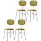 Contemporary Style Dining Chair Dining Armless Side Chair with Metal Legs Green 4 Piece Set White Clearhalo ' kitchen&dining_furn' 'Dining Chairs' 'Dining Tables & Seating' 'dining_chair' 'furn' 'furn_dining_chair' 'Furniture' 'furniture_dining_chair' 'Kitchen & Dining Furniture' 'kitchen' 4502859