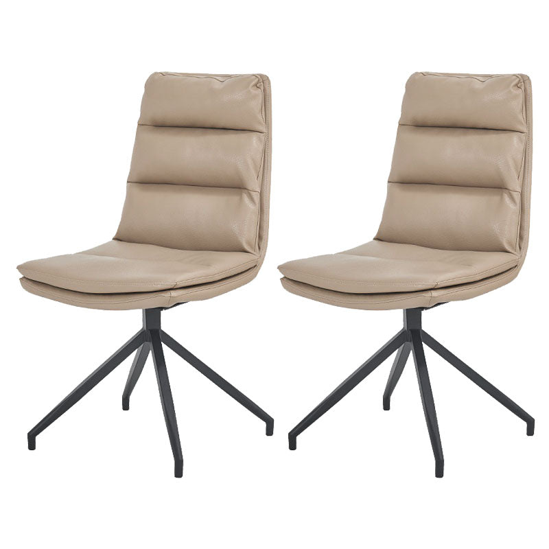 Contemporary Armless Dining Chairs Matte Finish Parsons Side Chair for Brasserie Khaki 2 Piece Set Clearhalo ' kitchen&dining_furn' 'Dining Chairs' 'Dining Tables & Seating' 'dining_chair' 'furn' 'furn_dining_chair' 'Furniture' 'furniture_dining_chair' 'Kitchen & Dining Furniture' 'kitchen' 4502869