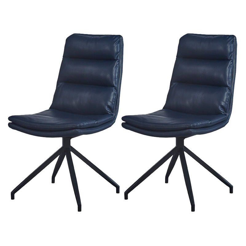 Contemporary Armless Dining Chairs Matte Finish Parsons Side Chair for Brasserie Blue 2 Piece Set Clearhalo ' kitchen&dining_furn' 'Dining Chairs' 'Dining Tables & Seating' 'dining_chair' 'furn' 'furn_dining_chair' 'Furniture' 'furniture_dining_chair' 'Kitchen & Dining Furniture' 'kitchen' 4502876