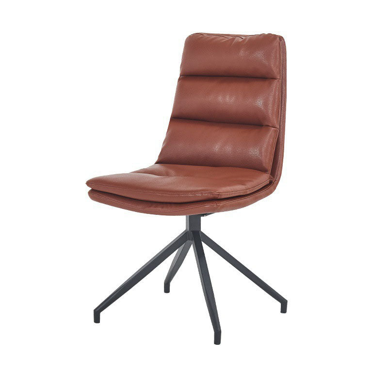 Contemporary Armless Dining Chairs Matte Finish Parsons Side Chair for Brasserie Brown 1 Piece Clearhalo ' kitchen&dining_furn' 'Dining Chairs' 'Dining Tables & Seating' 'dining_chair' 'furn' 'furn_dining_chair' 'Furniture' 'furniture_dining_chair' 'Kitchen & Dining Furniture' 'kitchen' 4502885