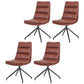 Contemporary Armless Dining Chairs Matte Finish Parsons Side Chair for Brasserie Brown 4 Piece Set Clearhalo ' kitchen&dining_furn' 'Dining Chairs' 'Dining Tables & Seating' 'dining_chair' 'furn' 'furn_dining_chair' 'Furniture' 'furniture_dining_chair' 'Kitchen & Dining Furniture' 'kitchen' 4502889