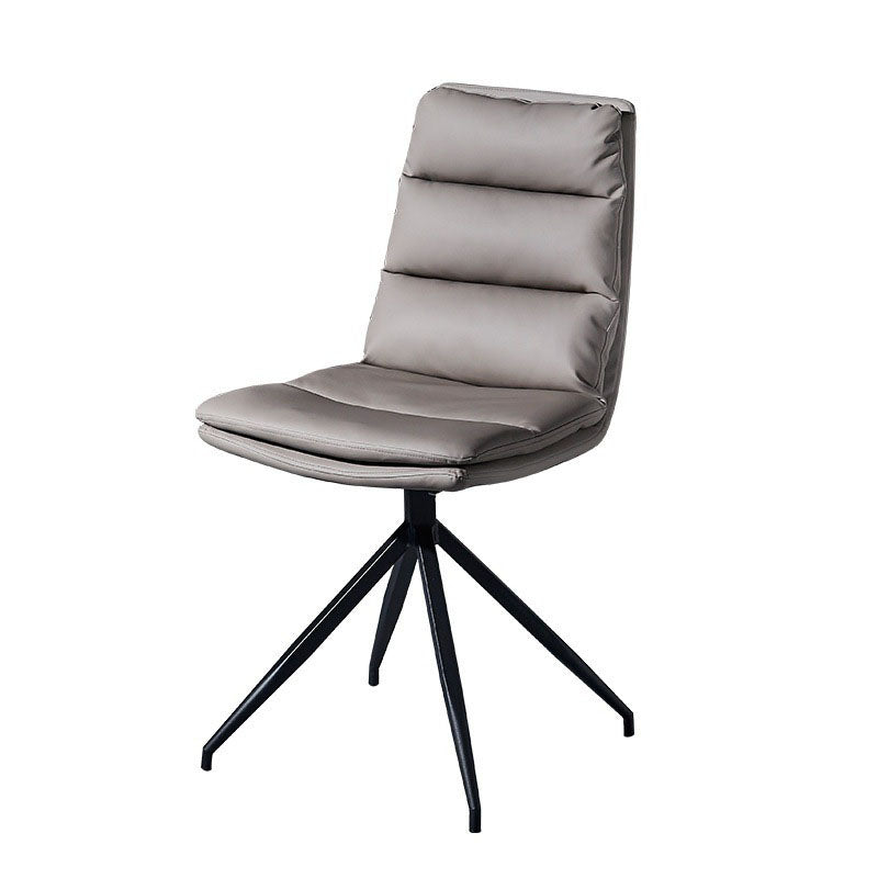 Contemporary Armless Dining Chairs Matte Finish Parsons Side Chair for Brasserie Grey 1 Piece Clearhalo ' kitchen&dining_furn' 'Dining Chairs' 'Dining Tables & Seating' 'dining_chair' 'furn' 'furn_dining_chair' 'Furniture' 'furniture_dining_chair' 'Kitchen & Dining Furniture' 'kitchen' 4502890