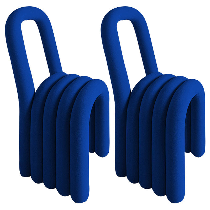 Modern Velvet Dining Side Chair Matte Finish Open Back Dining Chair for Kitchen Blue 2 Piece Set Clearhalo ' kitchen&dining_furn' 'Dining Chairs' 'Dining Tables & Seating' 'dining_chair' 'furn' 'furn_dining_chair' 'Furniture' 'furniture_dining_chair' 'Kitchen & Dining Furniture' 'kitchen' 4502903