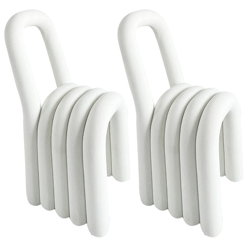 Modern Velvet Dining Side Chair Matte Finish Open Back Dining Chair for Kitchen White 2 Piece Set Clearhalo ' kitchen&dining_furn' 'Dining Chairs' 'Dining Tables & Seating' 'dining_chair' 'furn' 'furn_dining_chair' 'Furniture' 'furniture_dining_chair' 'Kitchen & Dining Furniture' 'kitchen' 4502912