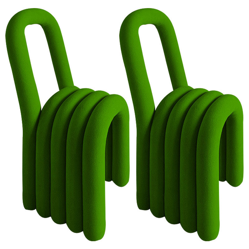 Modern Velvet Dining Side Chair Matte Finish Open Back Dining Chair for Kitchen Green 2 Piece Set Clearhalo ' kitchen&dining_furn' 'Dining Chairs' 'Dining Tables & Seating' 'dining_chair' 'furn' 'furn_dining_chair' 'Furniture' 'furniture_dining_chair' 'Kitchen & Dining Furniture' 'kitchen' 4502919