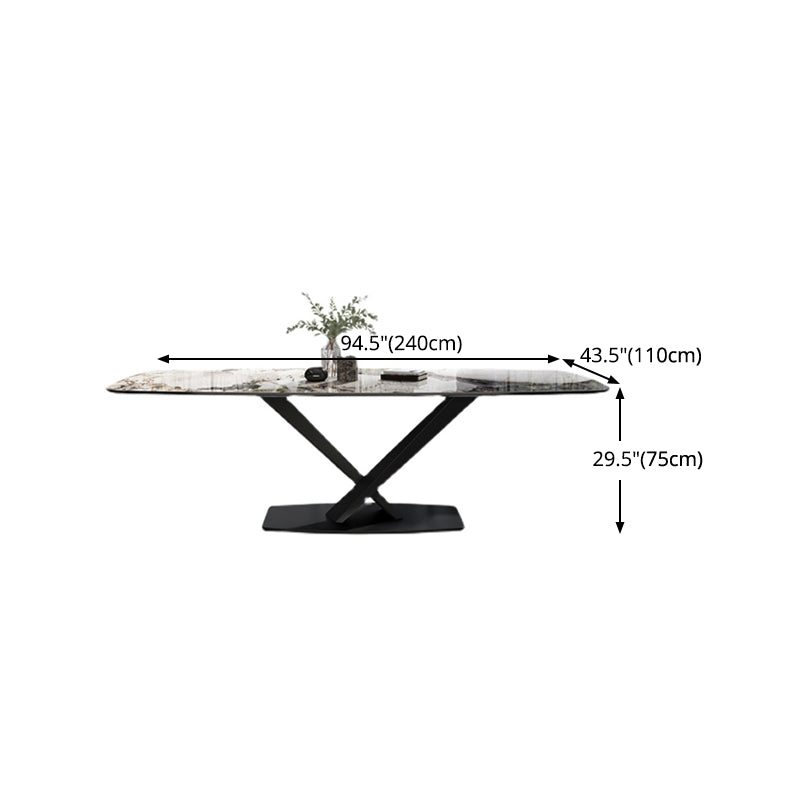 Contemporary 1/3/4/5 Pieces Dining Set Sintered Stone Dining Room Set Clearhalo 'Dining Room Sets' 'Dining Tables & Seating' 'dining_room_set' 'furn' 'furn_dining_room_set' 'Furniture' 'furniture_dining_room_set' 'Kitchen & Dining Furniture' 'kitchen&dining_furn' 'kitchen' 4502938