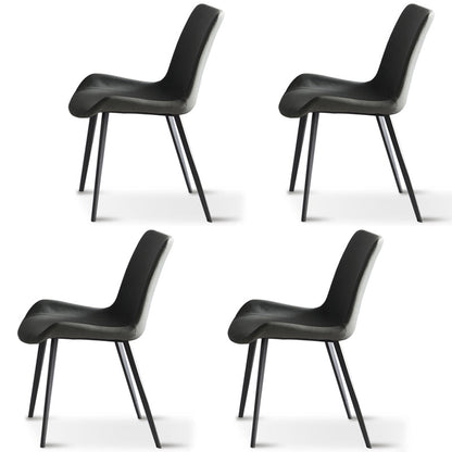 Contemporary 1/4/5/7 Pieces Dining Set Rectangle Dining Table with Pedestal Base 4 Grey Chairs Clearhalo 'Dining Room Sets' 'Dining Tables & Seating' 'dining_room_set' 'furn' 'furn_dining_room_set' 'Furniture' 'furniture_dining_room_set' 'Kitchen & Dining Furniture' 'kitchen&dining_furn' 'kitchen' 4502943