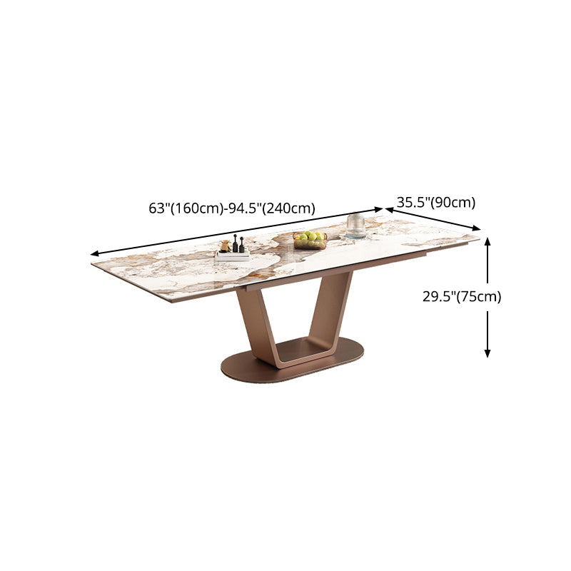 Contemporary 1/4/5/7 Pieces Dining Set Rectangle Dining Table with Pedestal Base Clearhalo 'Dining Room Sets' 'Dining Tables & Seating' 'dining_room_set' 'furn' 'furn_dining_room_set' 'Furniture' 'furniture_dining_room_set' 'Kitchen & Dining Furniture' 'kitchen&dining_furn' 'kitchen' 4502956