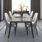 Glam 1/5/6/7 Pieces Dining Set Rectangular Dining Room Table Set Clearhalo 'Dining Room Sets' 'Dining Tables & Seating' 'dining_room_set' 'furn' 'furn_dining_room_set' 'Furniture' 'furniture_dining_room_set' 'Kitchen & Dining Furniture' 'kitchen&dining_furn' 'kitchen' 4502963