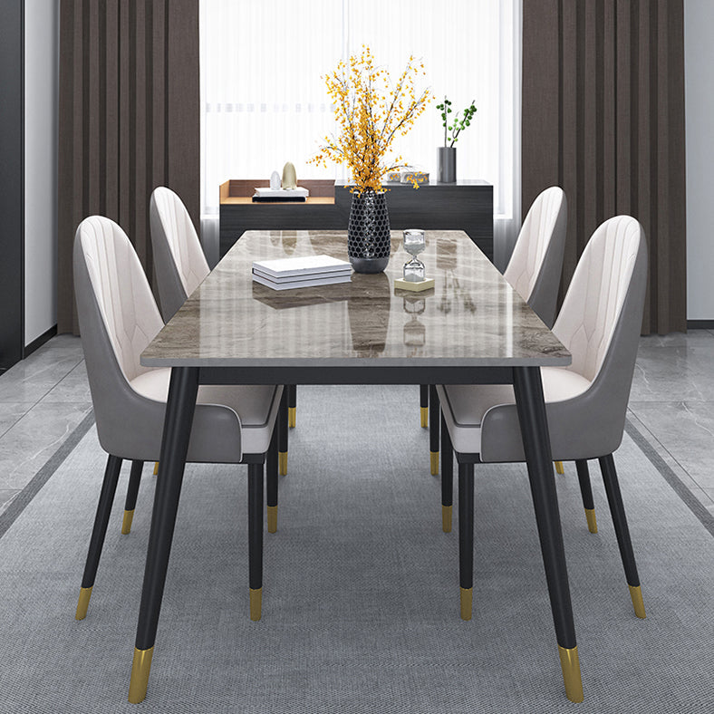 Glam 1/5/6/7 Pieces Dining Set Rectangular Dining Room Table Set Clearhalo 'Dining Room Sets' 'Dining Tables & Seating' 'dining_room_set' 'furn' 'furn_dining_room_set' 'Furniture' 'furniture_dining_room_set' 'Kitchen & Dining Furniture' 'kitchen&dining_furn' 'kitchen' 4502963