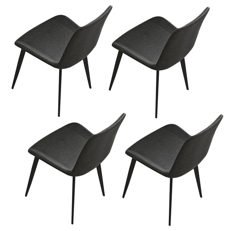 Contemporary 1/4/5/7 Pieces Dining Set Rectangle Dining Table Set with 4 Legs 4 Grey Chairs Clearhalo 'Dining Room Sets' 'Dining Tables & Seating' 'dining_room_set' 'furn' 'furn_dining_room_set' 'Furniture' 'furniture_dining_room_set' 'Kitchen & Dining Furniture' 'kitchen&dining_furn' 'kitchen' 4502976