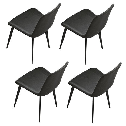 Contemporary 1/4/5/7 Pieces Dining Set Rectangle Dining Table Set with 4 Legs 4 Grey Chairs Clearhalo 'Dining Room Sets' 'Dining Tables & Seating' 'dining_room_set' 'furn' 'furn_dining_room_set' 'Furniture' 'furniture_dining_room_set' 'Kitchen & Dining Furniture' 'kitchen&dining_furn' 'kitchen' 4502976