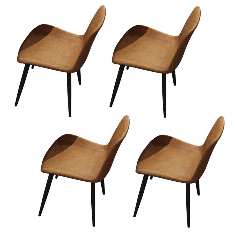 Contemporary 1/4/5/7 Pieces Dining Set Rectangle Dining Table Set with 4 Legs 4 Yellow Chairs Clearhalo 'Dining Room Sets' 'Dining Tables & Seating' 'dining_room_set' 'furn' 'furn_dining_room_set' 'Furniture' 'furniture_dining_room_set' 'Kitchen & Dining Furniture' 'kitchen&dining_furn' 'kitchen' 4502981